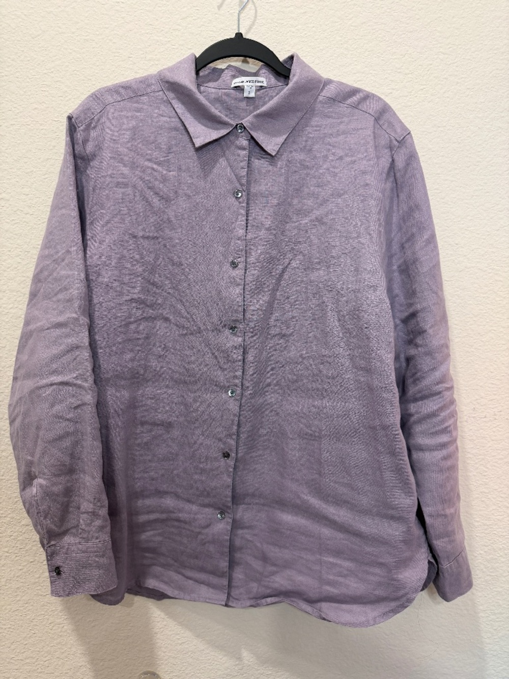 Ladies Size 3/XL Purple Linen James Perse button down shirt - Like New